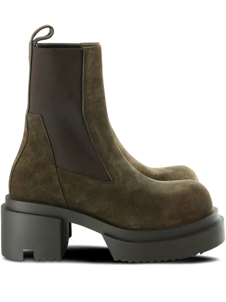  Rick Owens 70mm Beatle Bogun Platform Chelsea Boots - Brown 