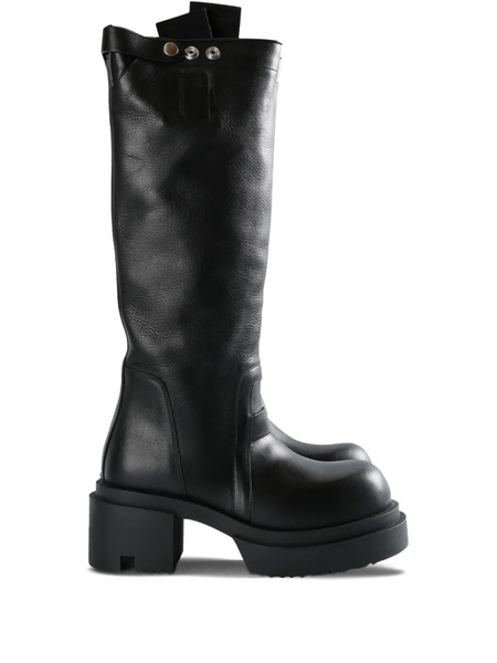  Rick Owens 75mm Knee-high Platform Boots - Black 