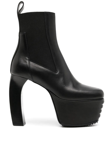  Rick Owens 125mm Leather Platform Boots - Black 
