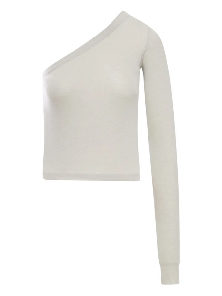  Rick Owens One-shoulder Long-sleeve Top - Neutrals 