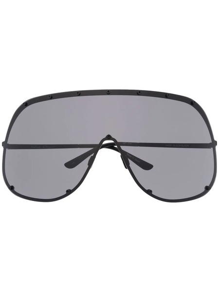  Rick Owens Oversized Shield-frame Sunglasses - Black 
