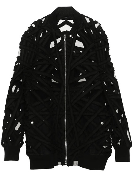  Rick Owens Peter Flight Strap-detail Oversized Jacket - Black 