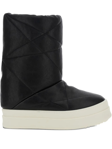  Rick Owens Quilted Leather Boots - Black 