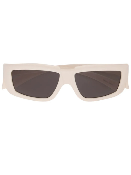  Rick Owens Rectangular Frame Sunglasses - White 