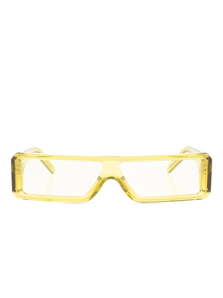  Rick Owens Rectangular-frame Sunglasses - Yellow 