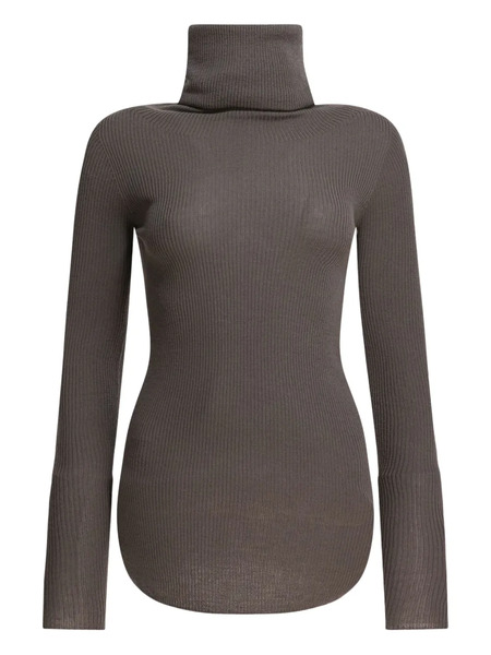  Rick Owens Ribbed-knit Turtleneck Sweater - Grey 