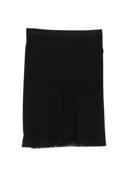  Rick Owens Ribbed-panel Mini Skirt - Black 