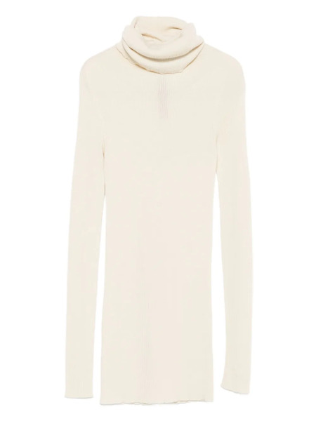  Rick Owens Ribbed Turtleneck Sweater - Neutrals 
