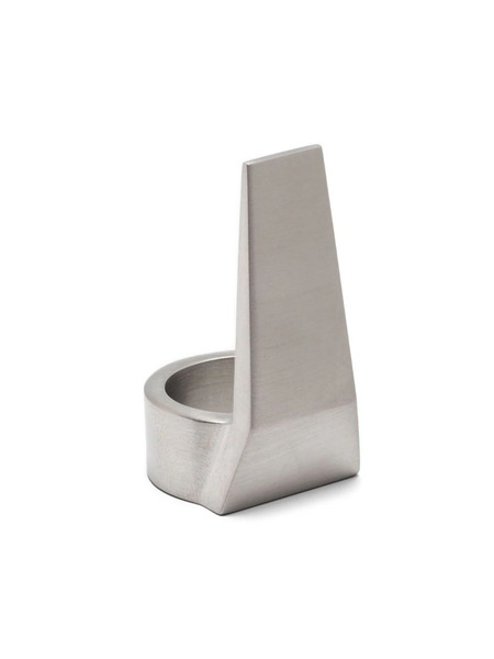  Rick Owens Runk Logo-engraved Ring - Silver 