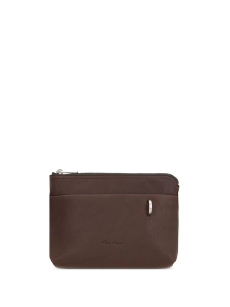  Rick Owens Saddle Leather Wallet - Brown 