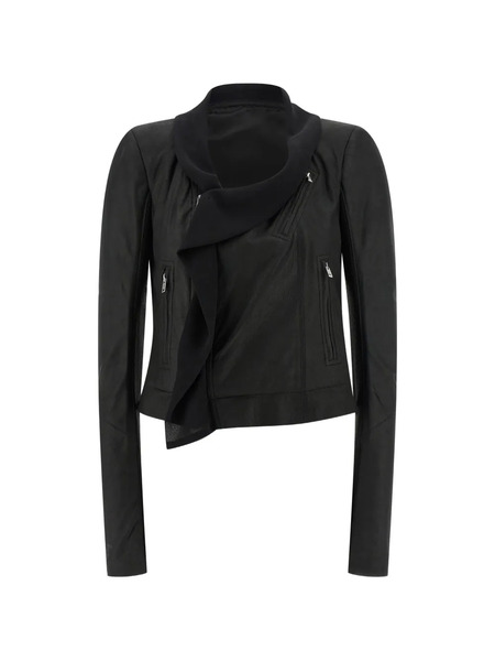  Rick Owens Shawl-collar Biker Jacket - Black 
