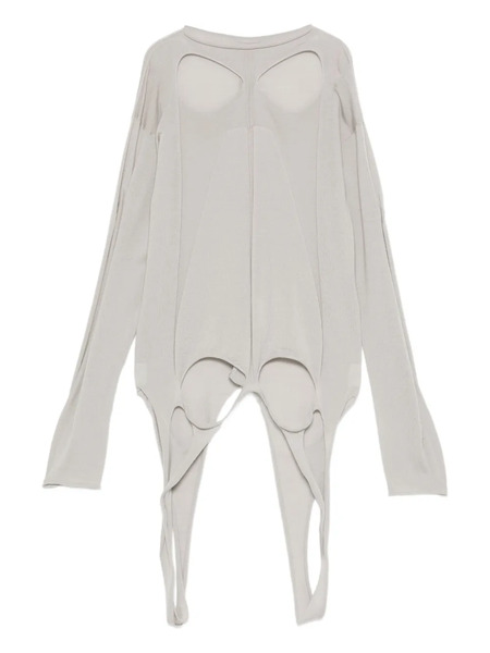  Rick Owens Slashed Back-detail Sweater - Grey 