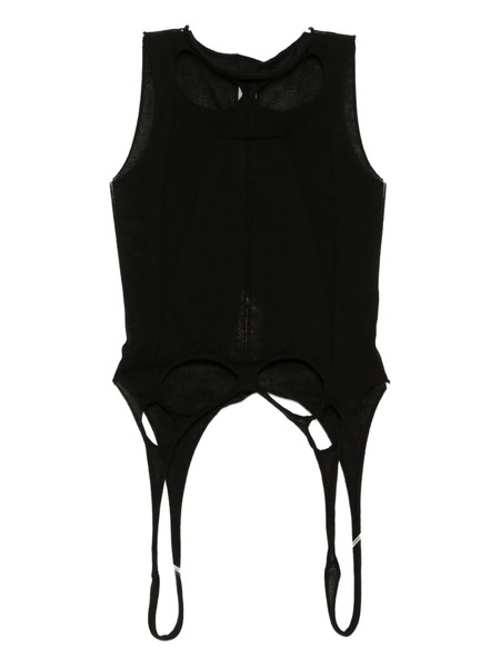  Rick Owens Slashed Sl Pull Vest - Black 