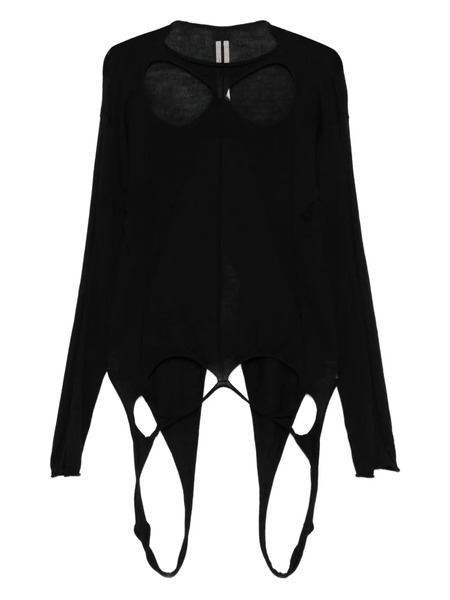  Rick Owens Slashed Sweater - Black 