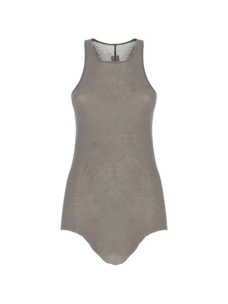  Rick Owens Temple Basic Rib Tank Raw-hem Top - Grey 