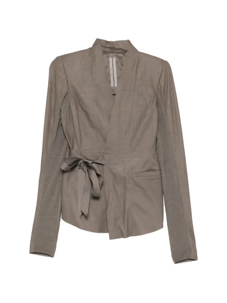  Rick Owens Tie Belt Jacket - Grey 