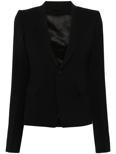  Rick Owens Wool Single-breasted Blazer - Black 