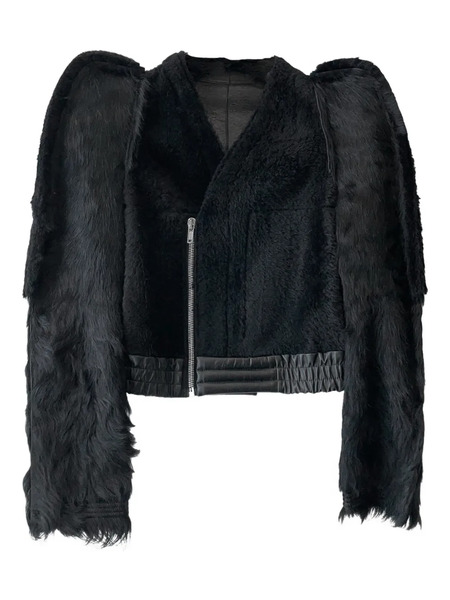  Rick Owens Zionic Flanged Shearling Cropped Jacket - 9 