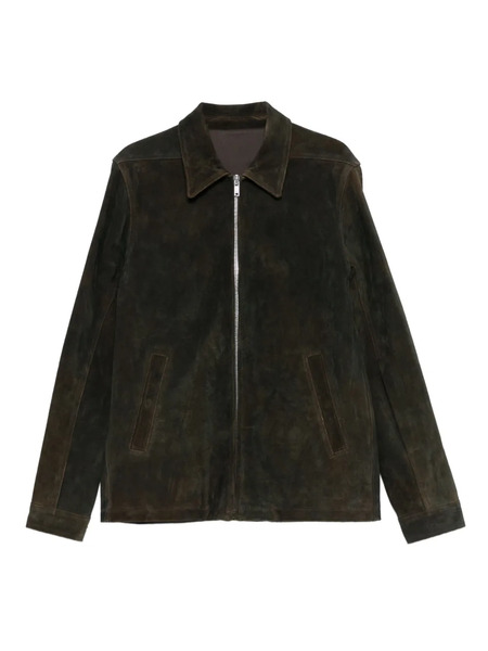  Rick Owens Zip-front Suede Jacket - Brown 