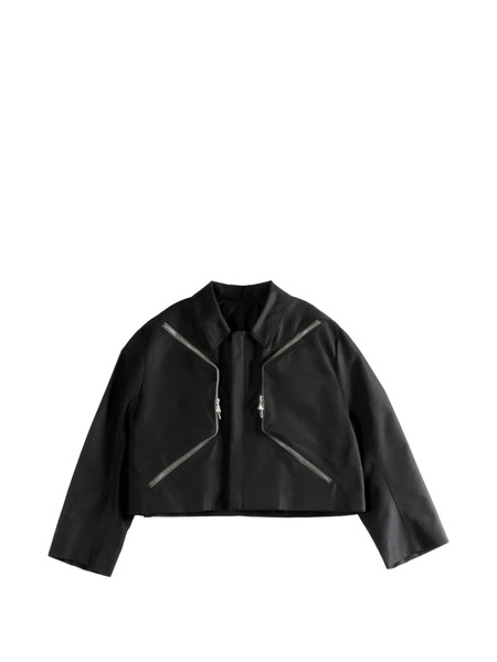  Rick Owens Zip-up Cropped Jacket - Black 