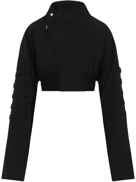  Rick Owens Zipped Cropped Jacket - Black 