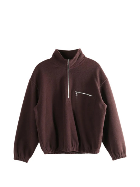  Rier Half-zip Fleece Sweatshirt - Brown 