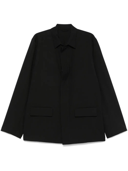  Rier Poplin Wool Jacket - Black 