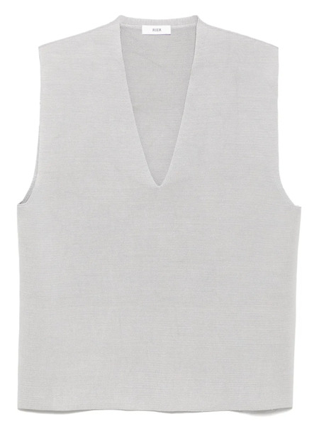 Rier Silk Knitted Vest - Grey 