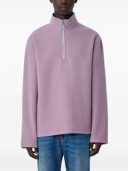  Rier Zip-collar Sweatshirt - Pink 