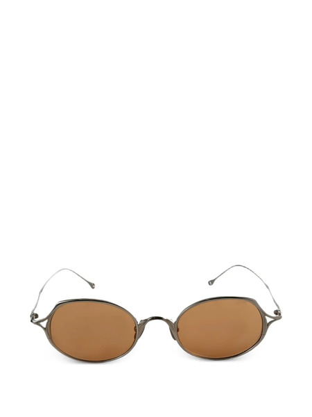  Rigards Polished Titanium Oval-frame Sunglasses - Grey 
