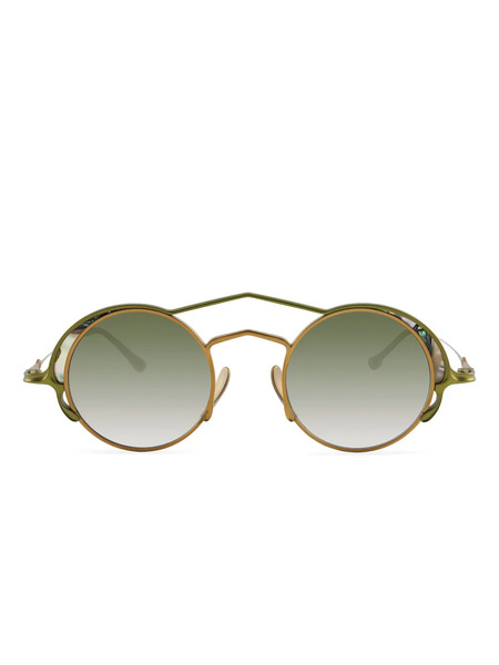  Rigards Round-frame Double-bridge Sunglasses - Gold 