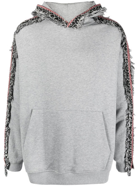  Ritos Embroidered-detail Hoodie - Grey 
