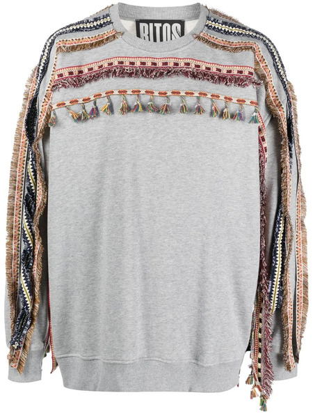  Ritos Tassel-detail Sweatshirt - Grey 