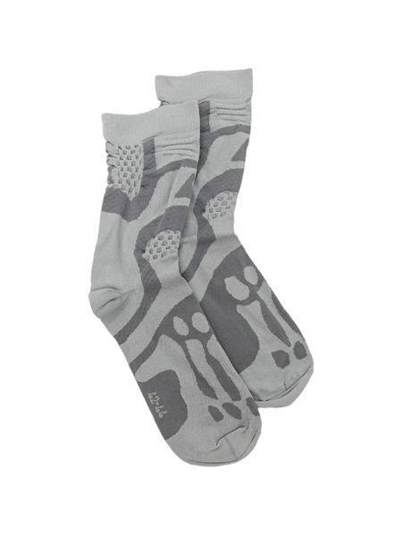  Roa Bones Logo Q-skin Technical Crew Socks - Grey 