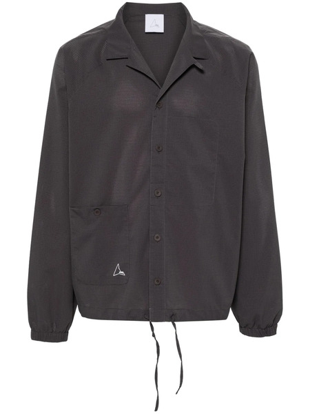  Roa Camp-collar Perforated Shirt - Grey 