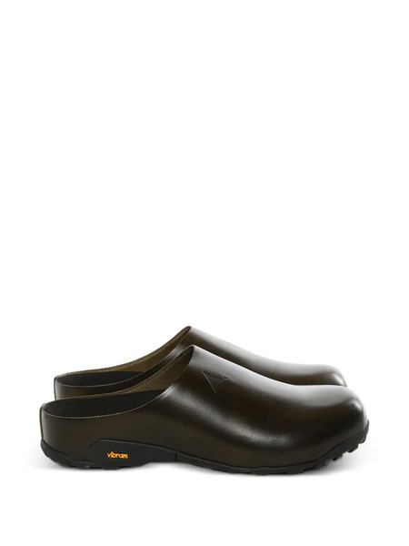  Roa Fedaia Slip-on Leather Mules - Green 