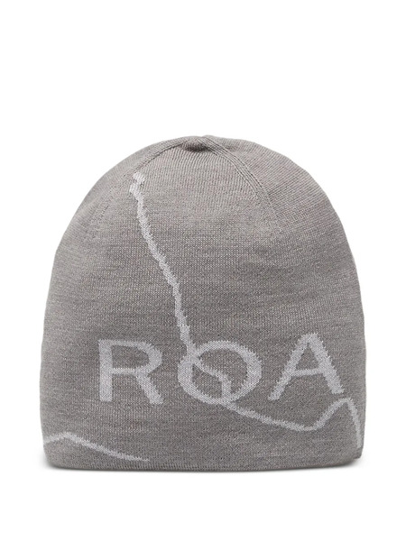  Roa Logo-detail Wool Beanie Hat - Grey 