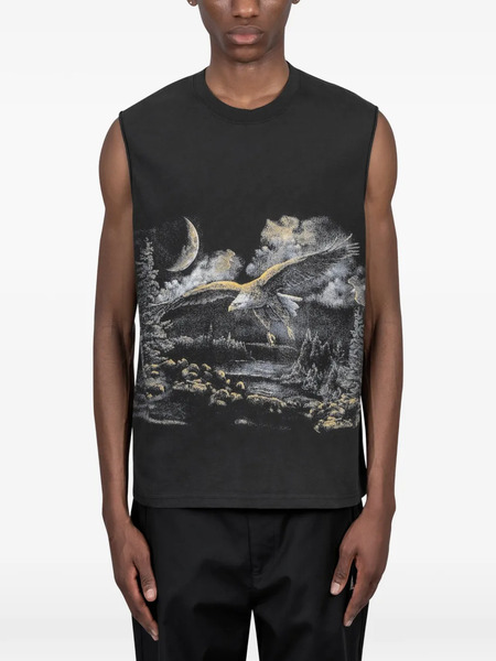  Roa Printed Tank Top - Black 
