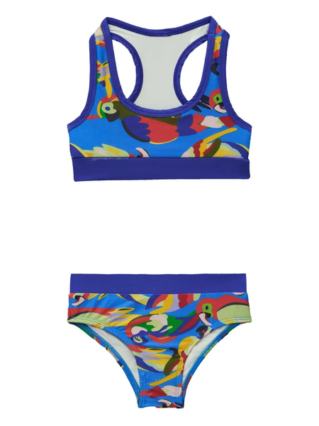  Roarsome Graphic-print Bikini Set - Blue 