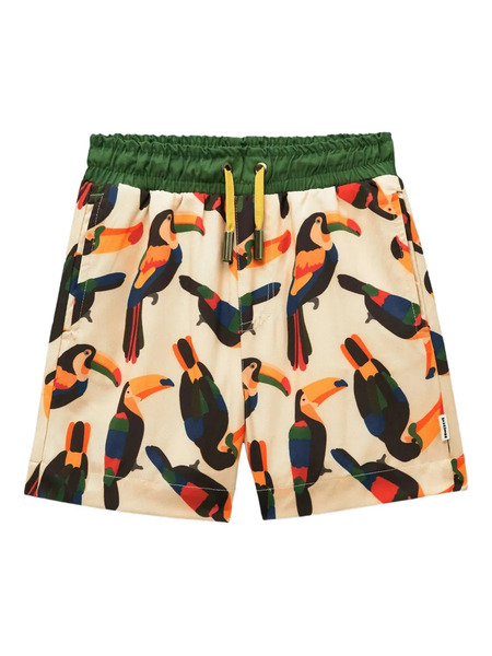  Roarsome Graphic-print Swim Shorts - Neutrals 