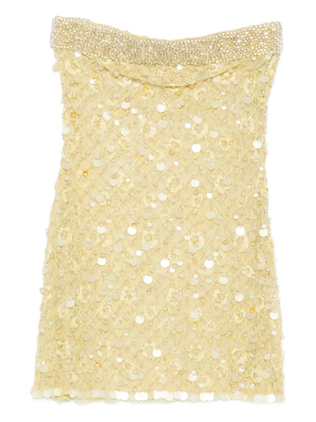  Roberta Einer Sequin-embellished Strapless Mini Dress - Green 