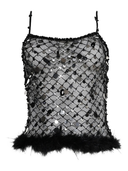  Roberta Einer Sequin-embellished Top - Black 