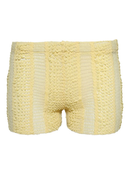  Roberta Einer Smocked Ruffled Shorts - Yellow 