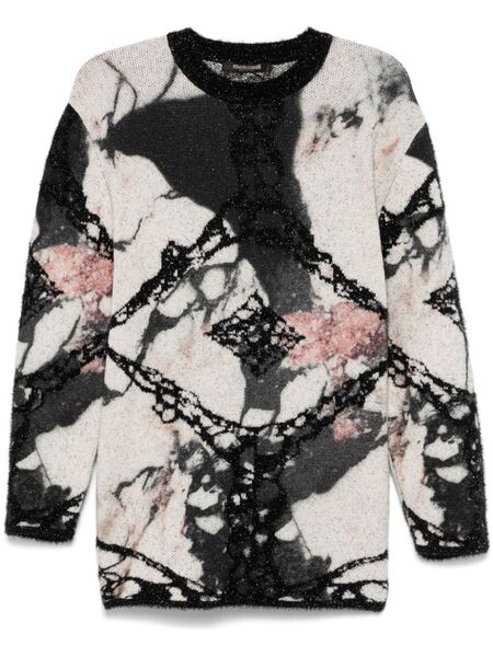  Roberto Cavalli Abstract-pattern Sweater - Black 