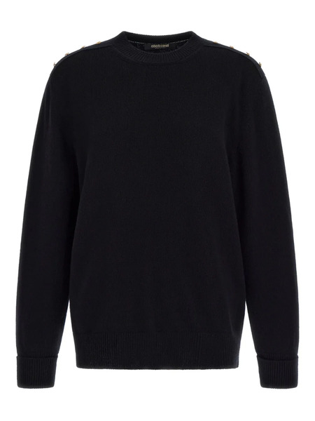  Roberto Cavalli Button-detailing Jumper - Black 