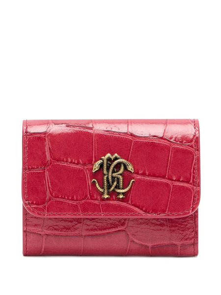  Roberto Cavalli Crocodile-effect Wallet - Red 