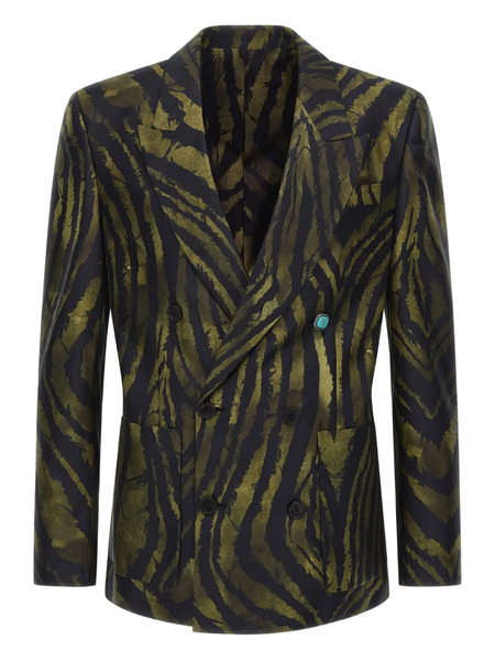  Roberto Cavalli Double-breasted Blazer - Green 
