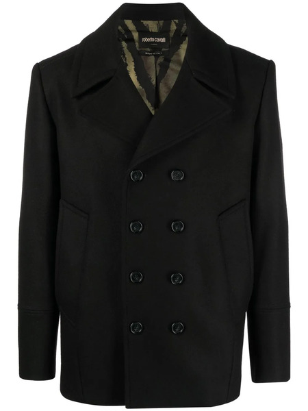  Roberto Cavalli Double-breasted Jacket - Black 