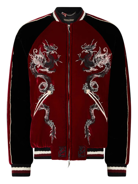  Roberto Cavalli Dragon-embroidered Bomber Jacket 