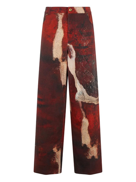  Roberto Cavalli Faded Dye-effect Jeans - Red 